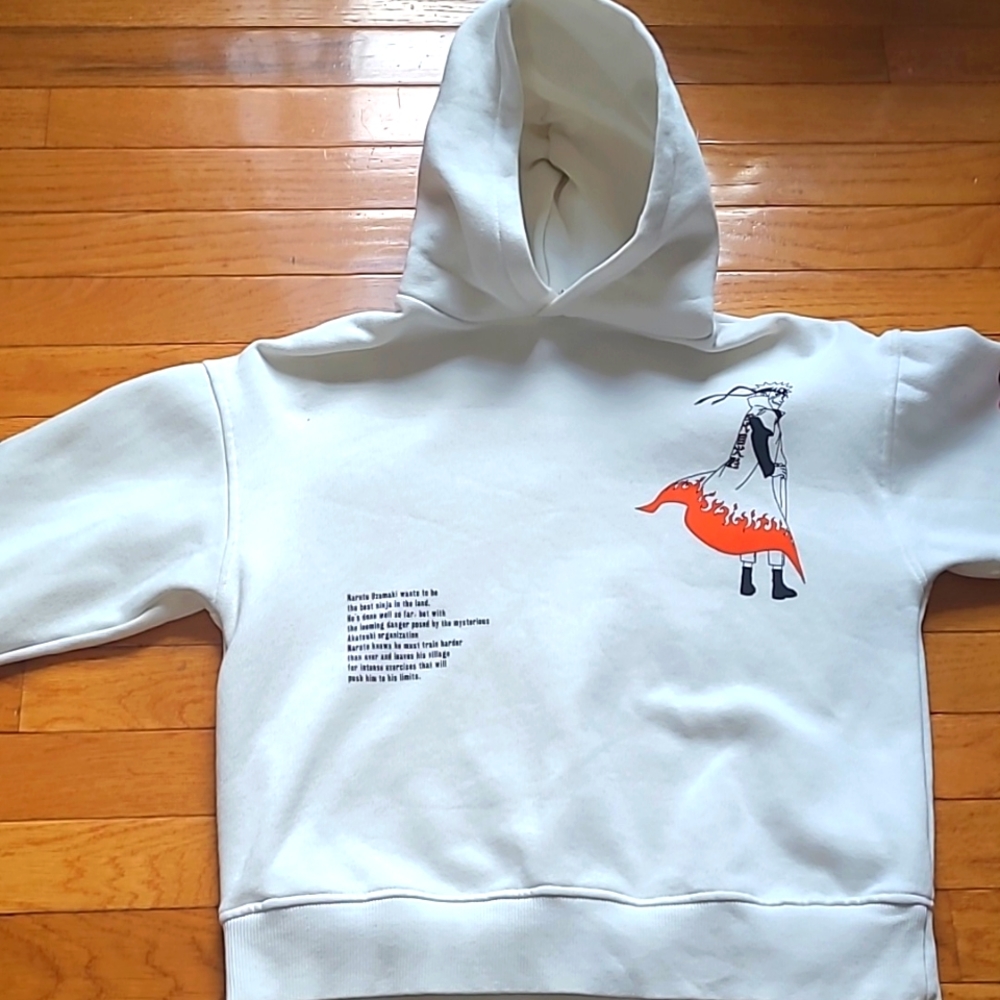 Naruto/Zara collaboration beige hoodie size 9/10